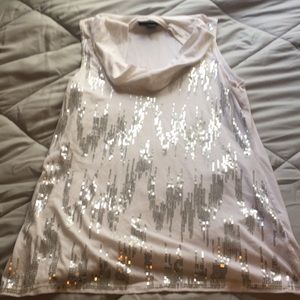 white sequin top